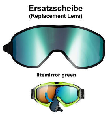 Magnet-Ersatzscheibe Farbe grün für Modell g.gl 300 Skibrille