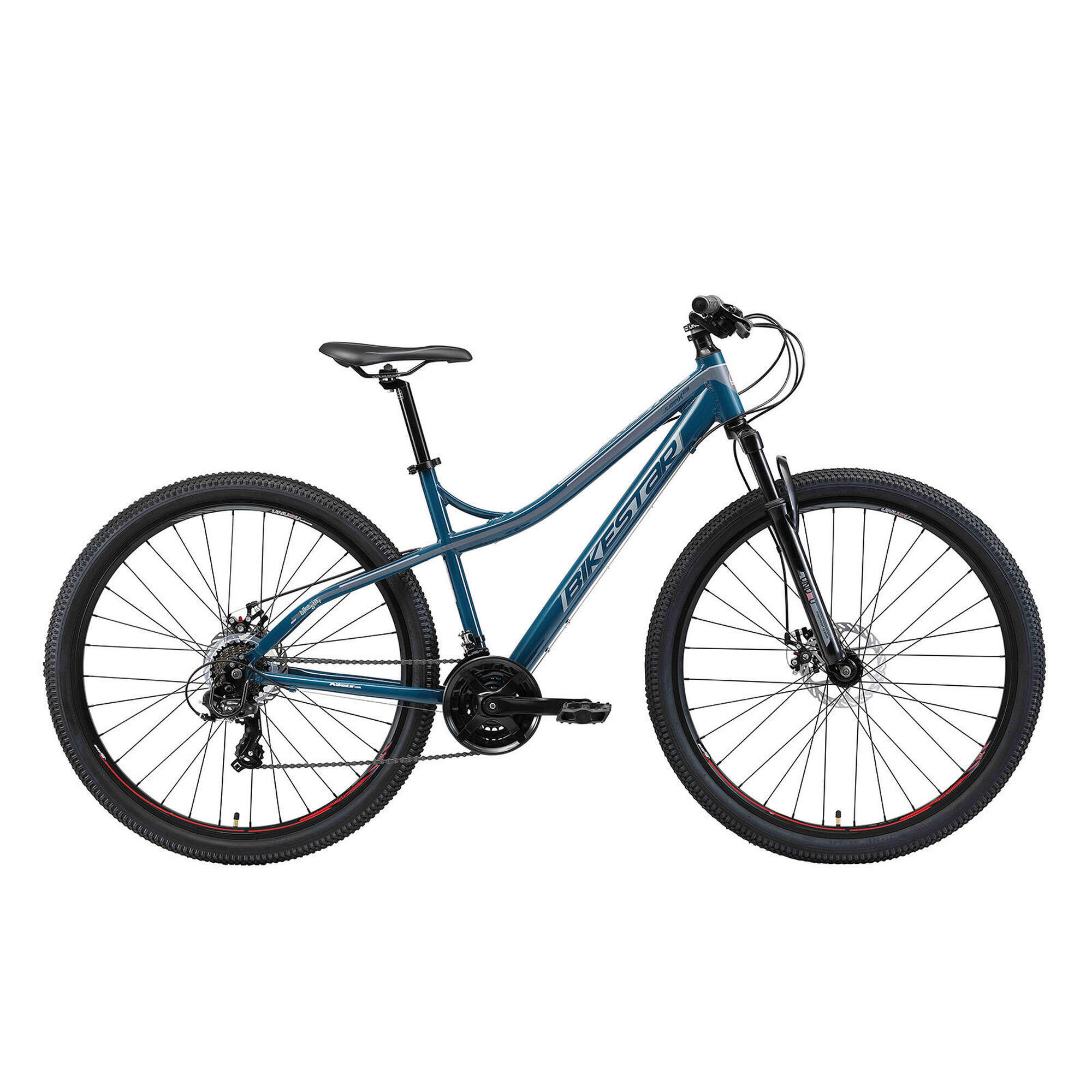 Bikestar - Vtt 29" Aluminium, Semi-rigide, 21 Vitesses, Frein À Disque - Vélo Tout Terrain - Blanc|bleu - 40 M - Decathlon