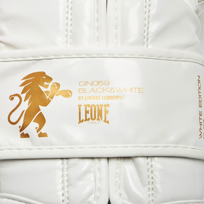 Manusi de Box  Leone  Albe-Aurii