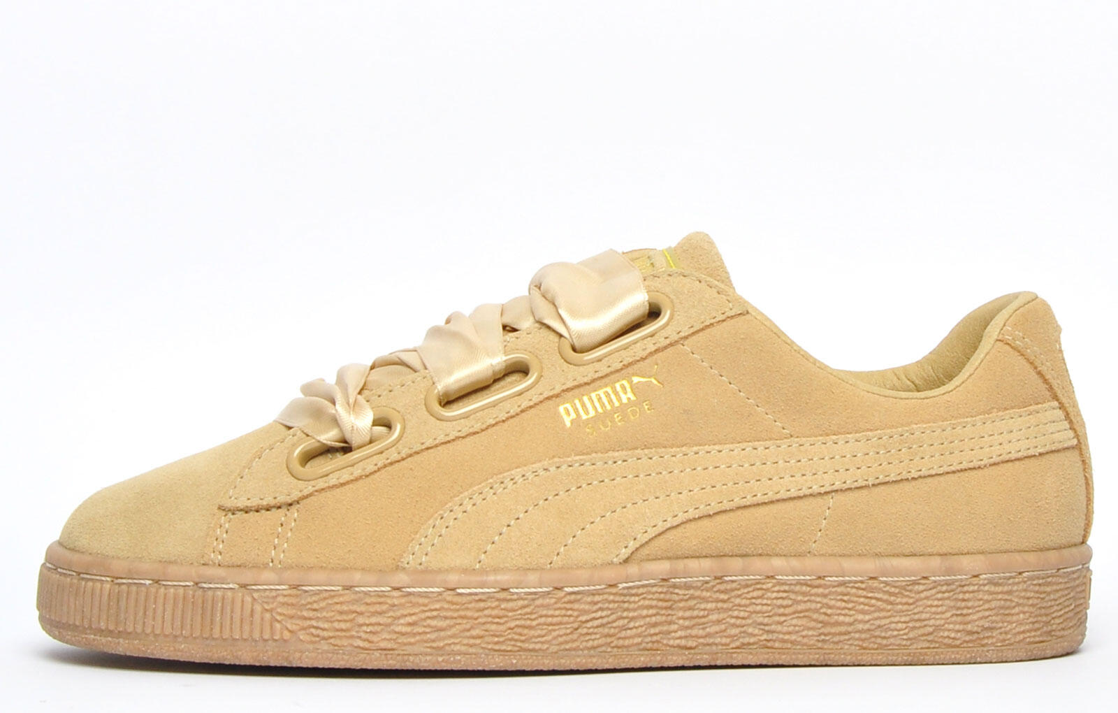 Puma suede heart satin beige sale