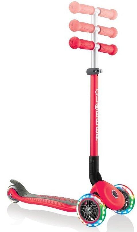 Globber Primo Foldable Lights step met 3 wielen in Rood 2/7