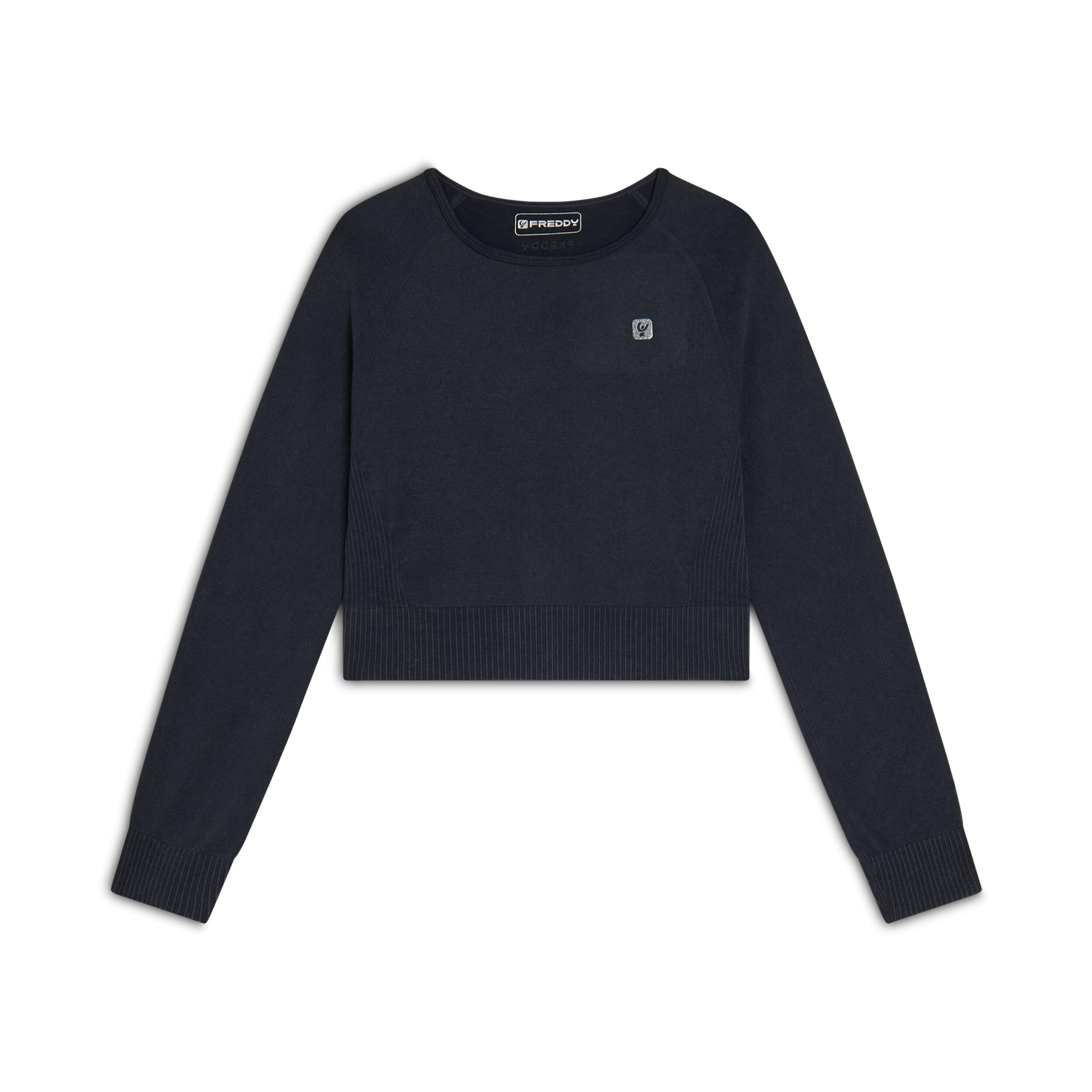 FREDDY Maglia corta con maniche lunghe tessuto seamless ice wash