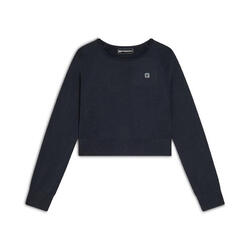 Haut court avec manches longues sans couture, traitement Ice Wash