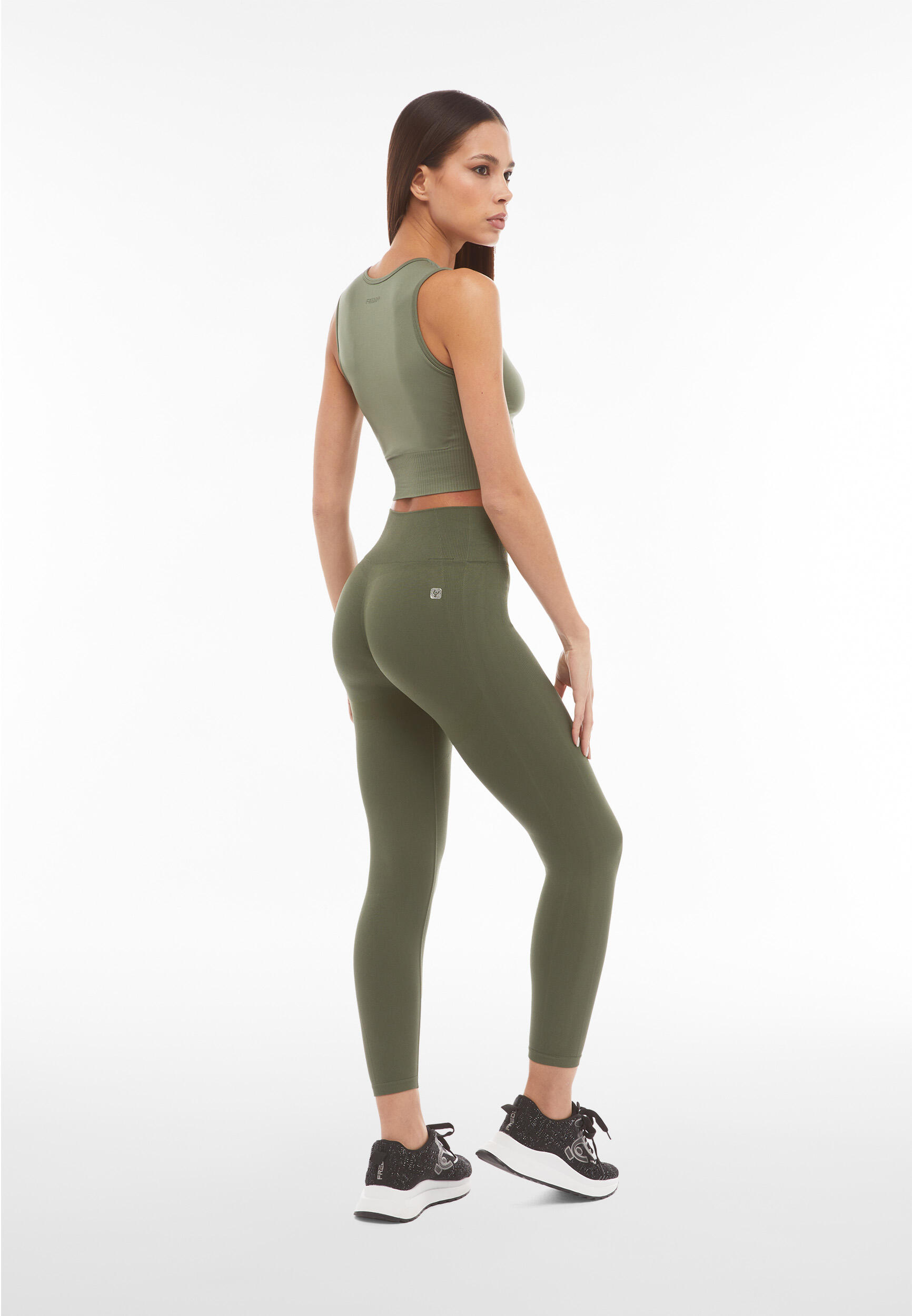 Top corto senza maniche in tessuto seamless 3/5