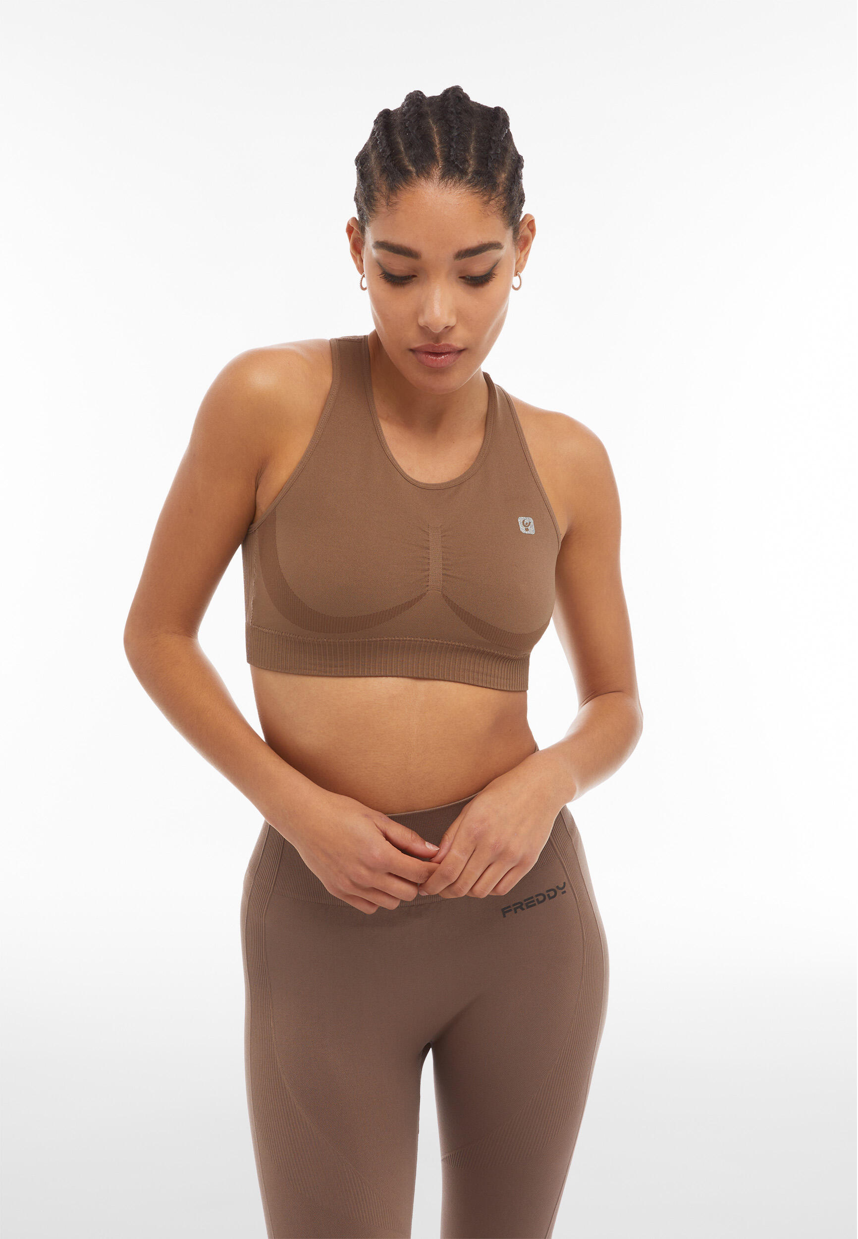 Reggiseno seamless sostegno medio con spalline incrociate 2/5