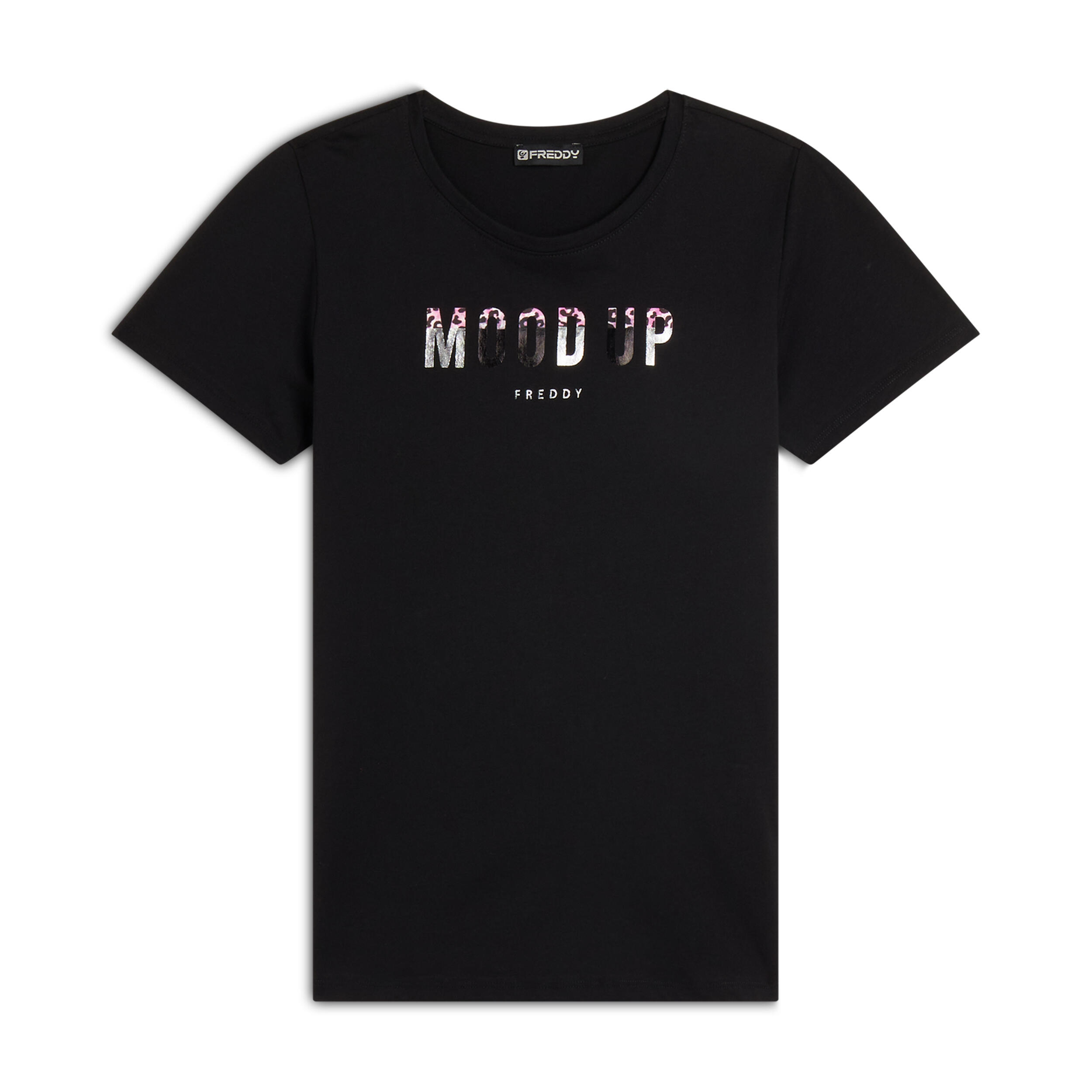 Freddy - T-shirt Confortable Pour Femmes Avec Lettrages En Paillettes - T-shirt Manches Courtes - Noir - 44 L - Decathlon