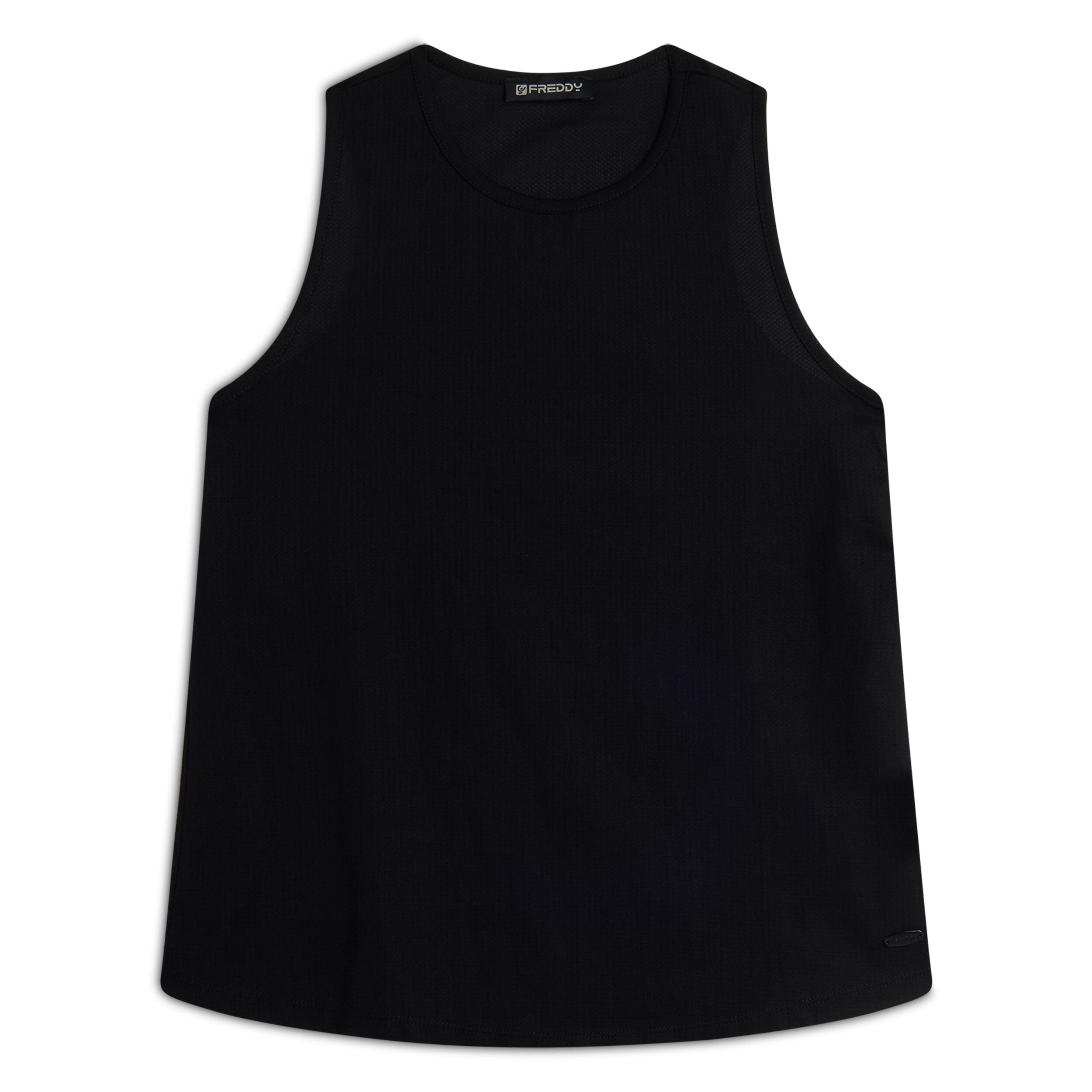 FREDDY Camiseta de tirantes para mujer con escote redondo y bajo acampanado