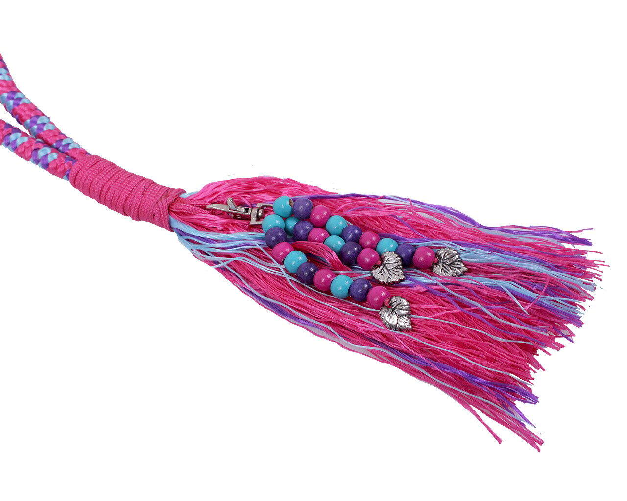 QHP Touwhalster & Neckrope Liberty - Fuchsia (Full) (Full) 3/4
