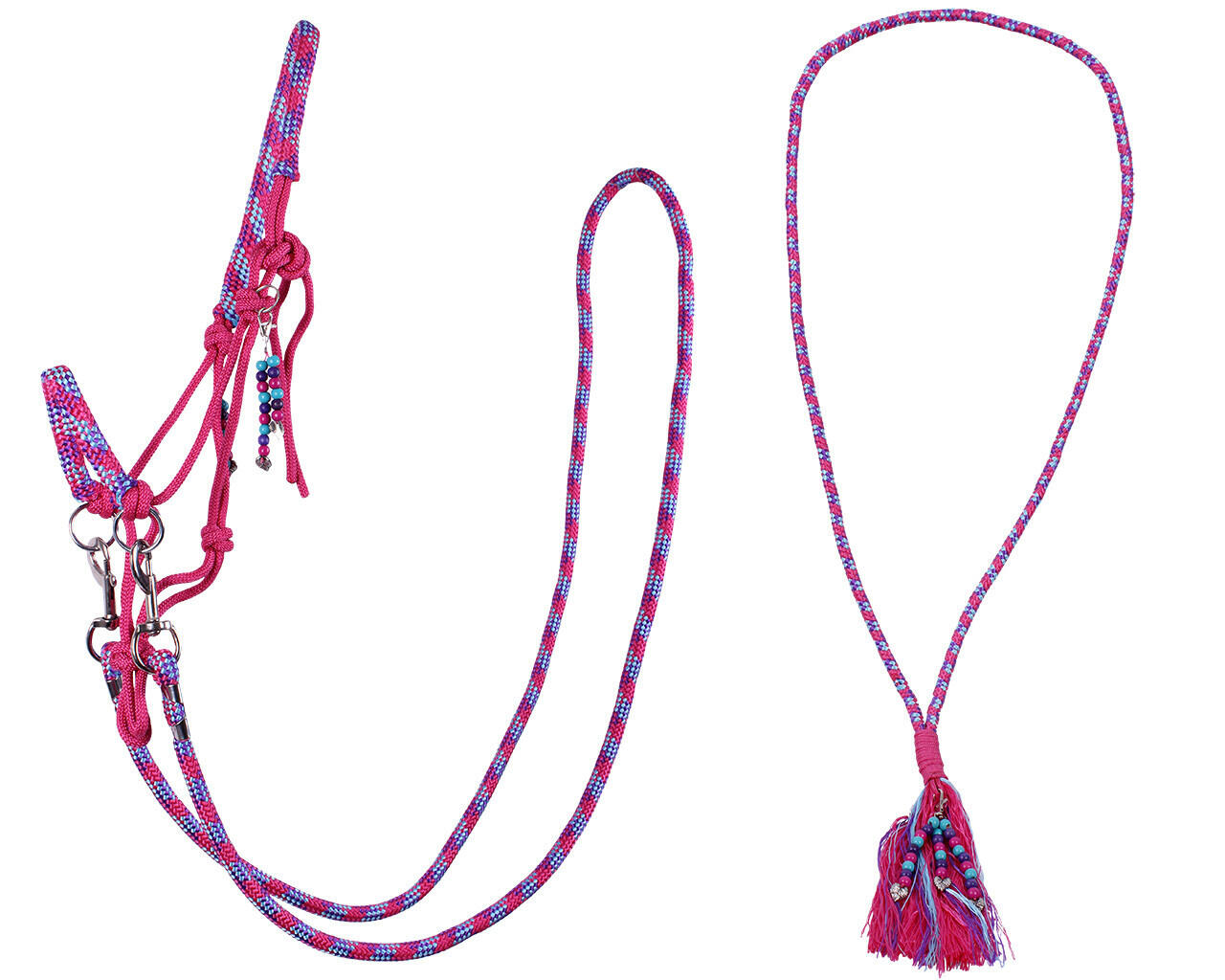 QHP QHP Touwhalster & Neckrope Liberty - Fuchsia (Shetland)