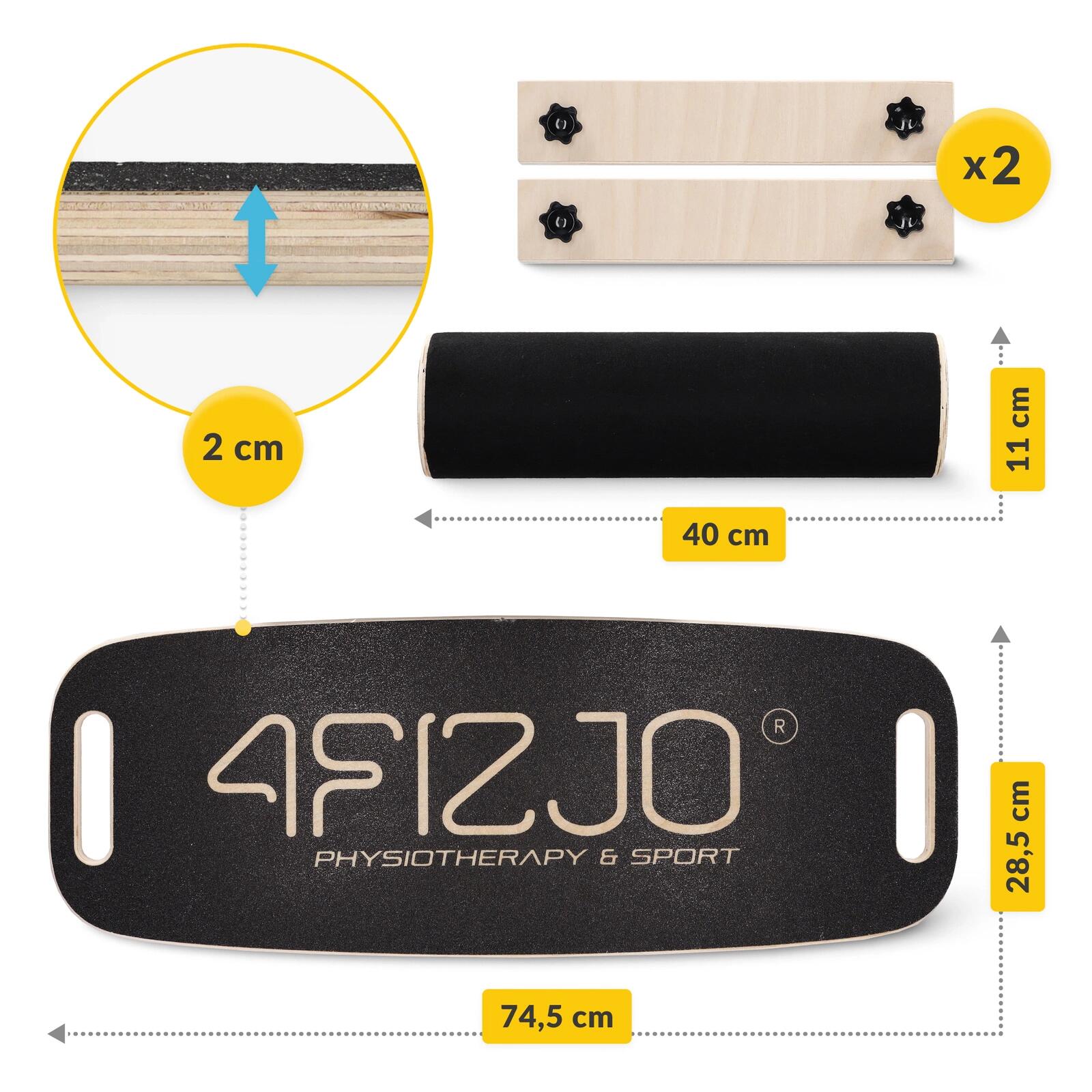 Dřevěná balanční deska BALANCE BOARD 4FIZJO 7/7