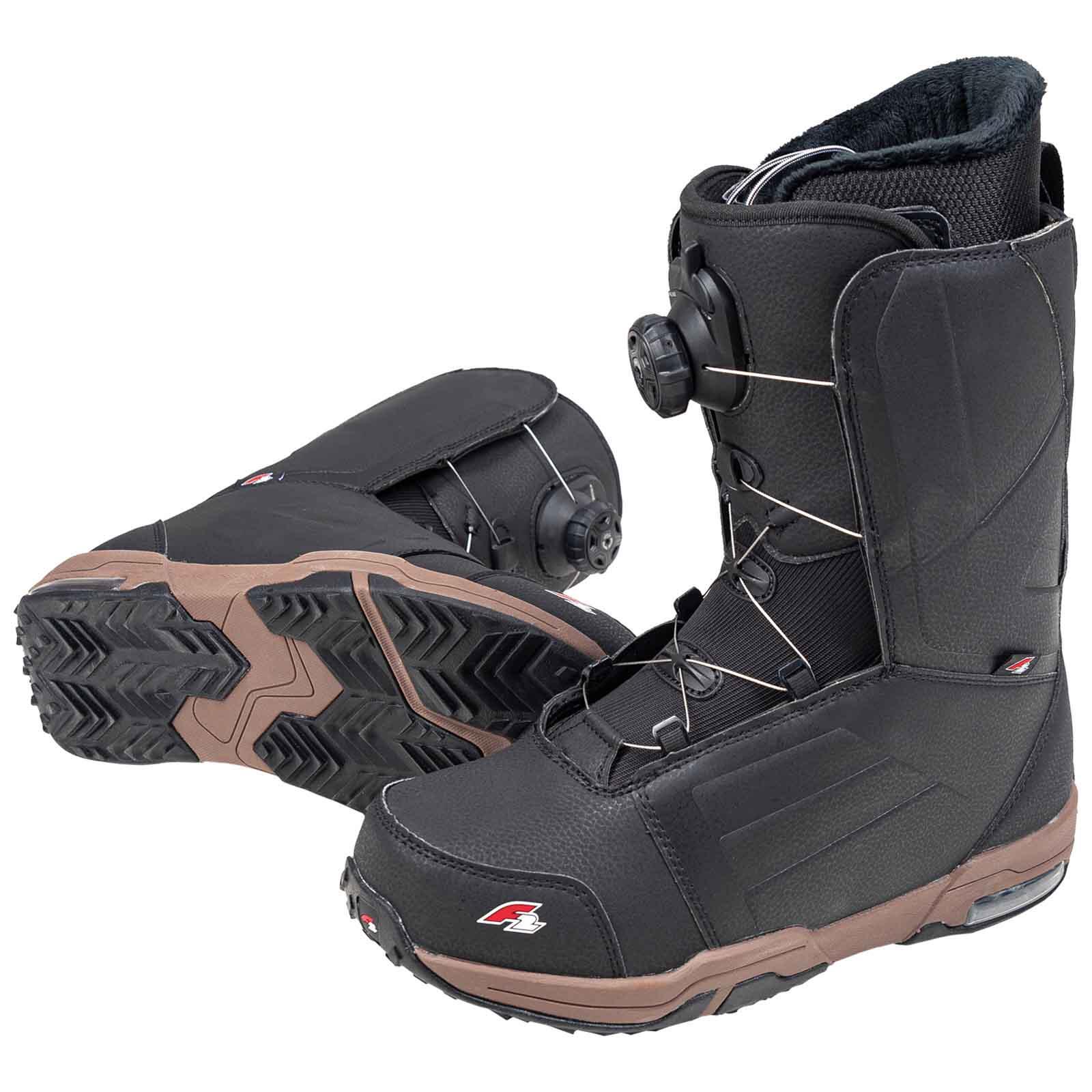 F2 F2 Herren Snowboard Softboots Eliminator Dual TGF   Gr. 43,5 (MP 28,5) Schwarz