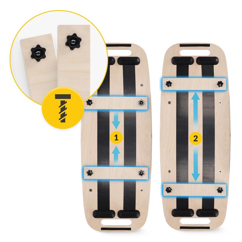 Platforma do ćwiczeń równowagi BALANCE BOARD 4FIZJO drewniana