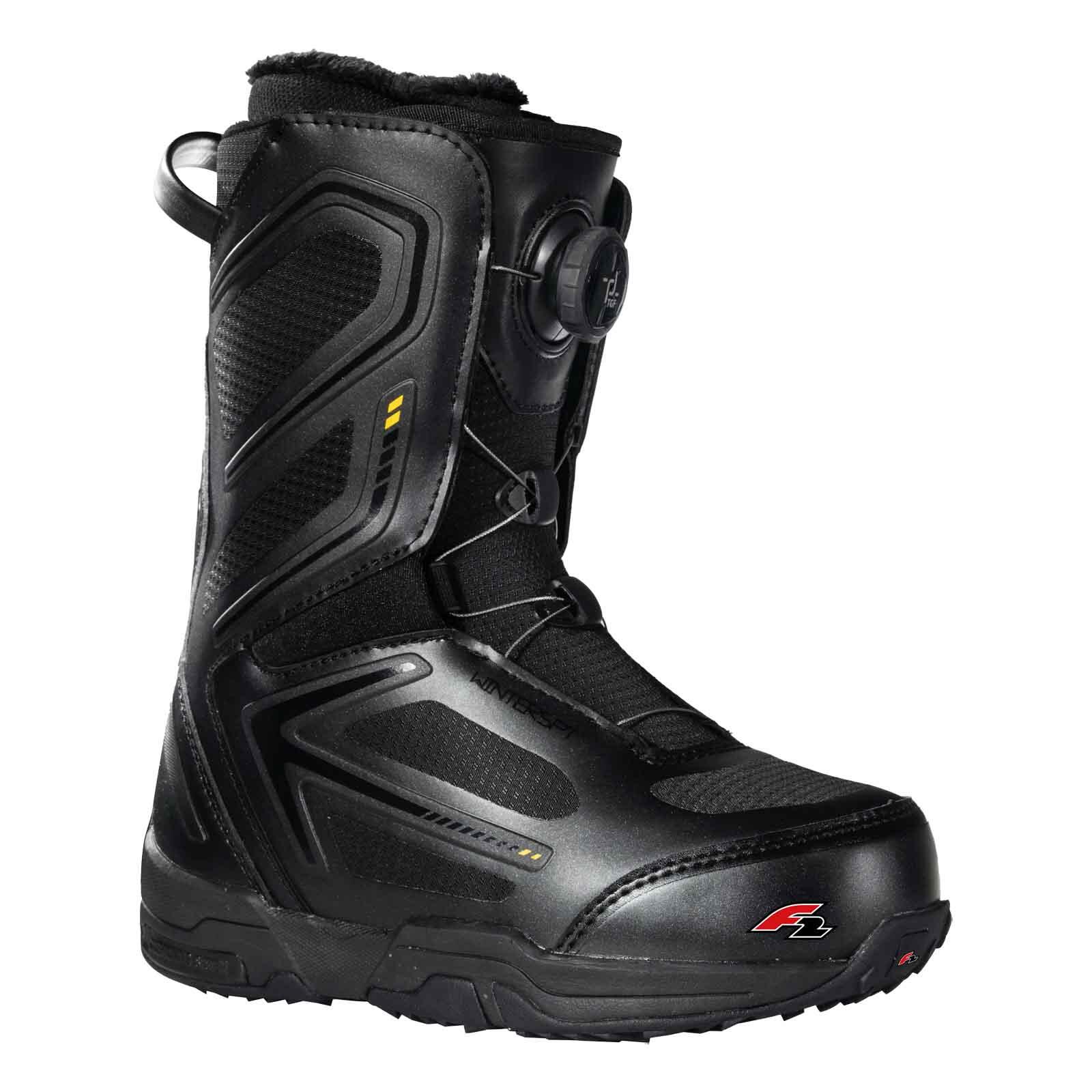 Botas blandas de snowboard F2 Team Atop para hombre talla 46 (MP 30,0) Negro 1/2
