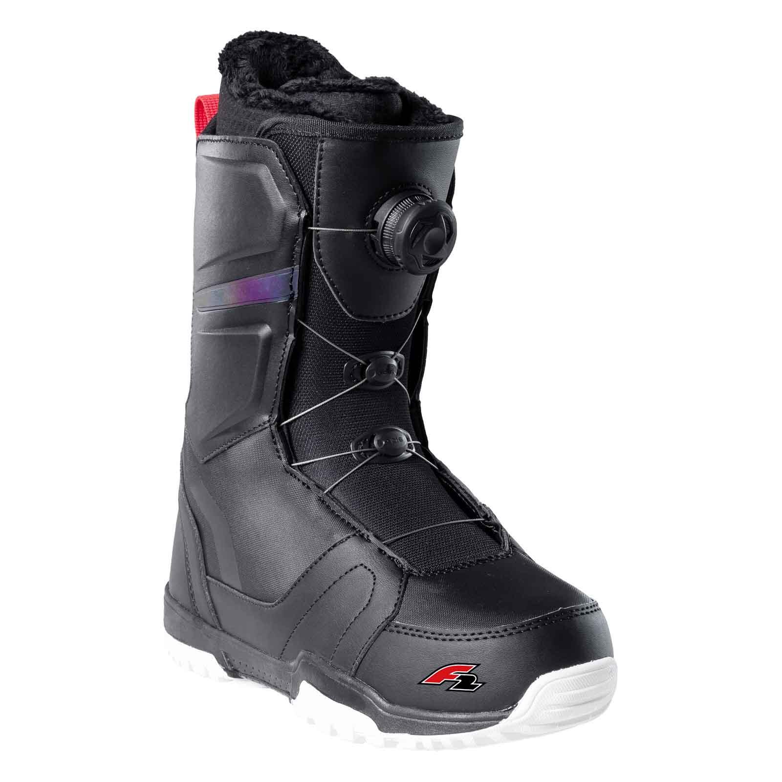 F2 Damen Snowboard Softboots Glam Atop  Gr. 37 (MP 23,5) Schwarz 1/2