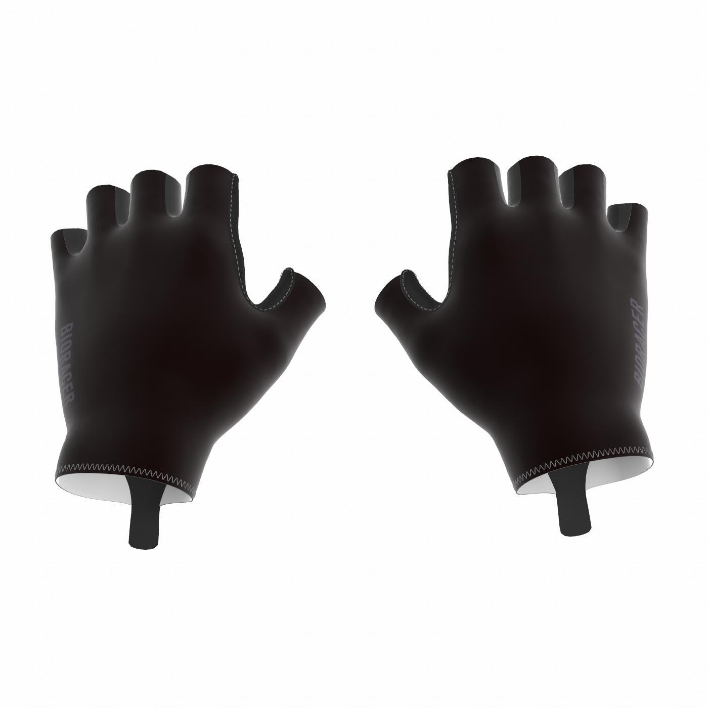 BIORACER Sommer Radhandschuhe Atmungsaktiv Unisex - Schwarz