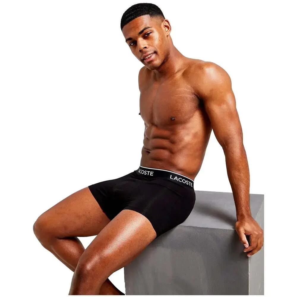 Cuecas boxer Lacoste Courts para homem em preto 2/5