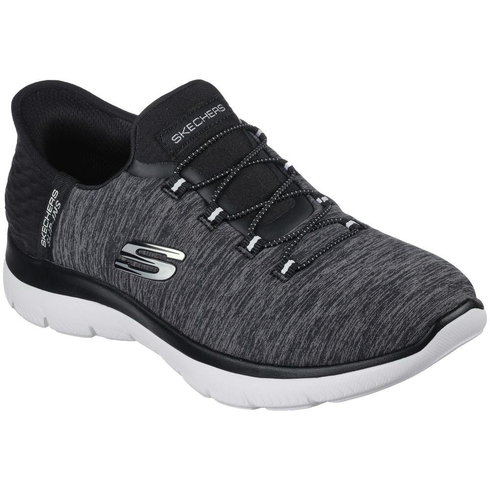 Zapatillas Skechers Mujer Summits - Dazzling haze Negro/ Blanco 6/6