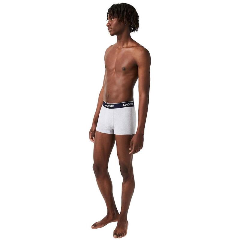 Férfi boxeralsó, Lacoste 3-Pack Boxer Briefs, szürke