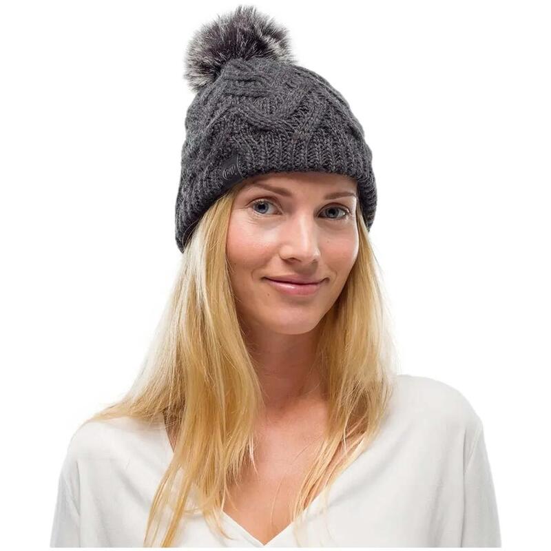 Bonnet Buff Knitted & Fleece Caryn Graphite