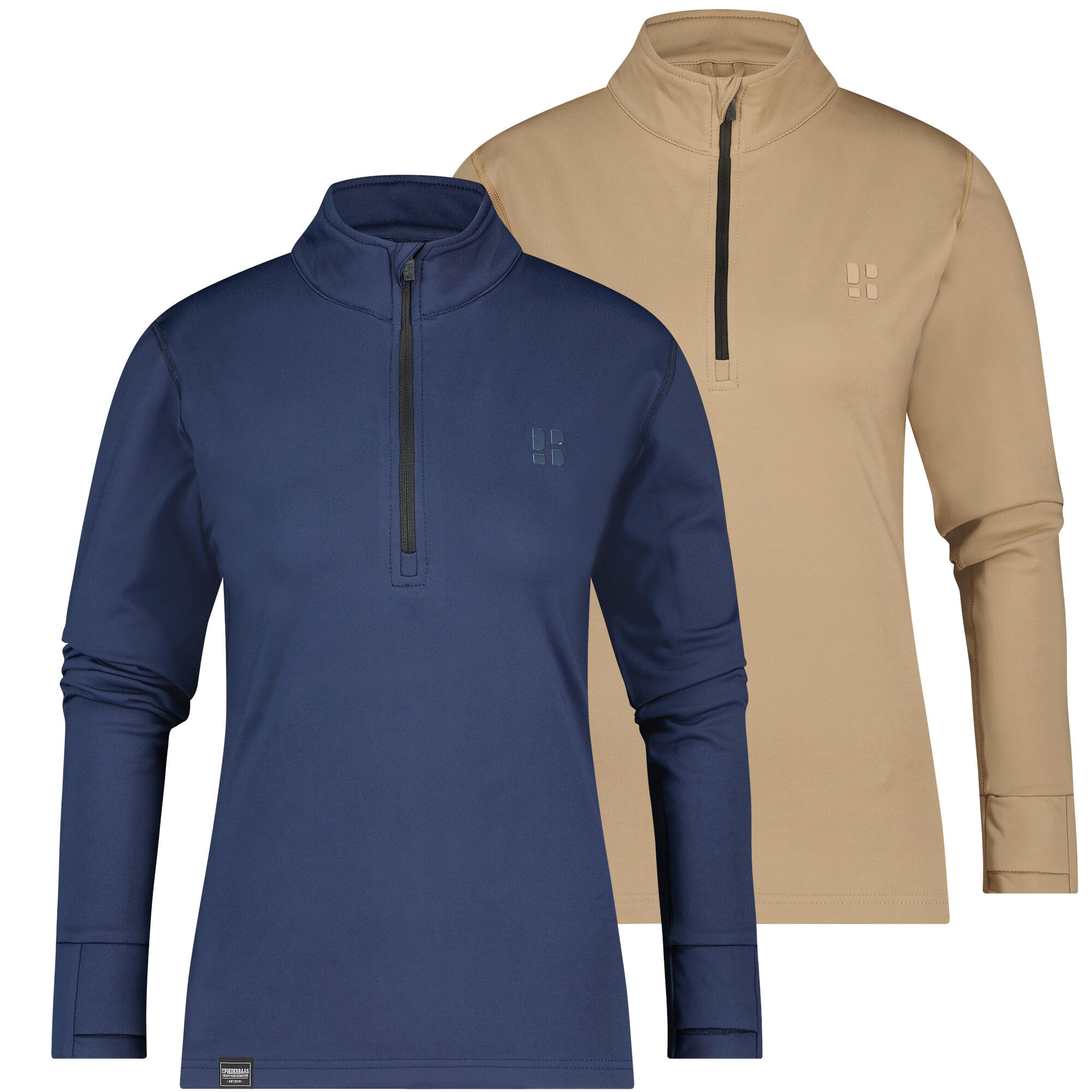 POEDERBAAS Poederbaas Arctic Skipully Dames - Navy/Zand - 2 Pack