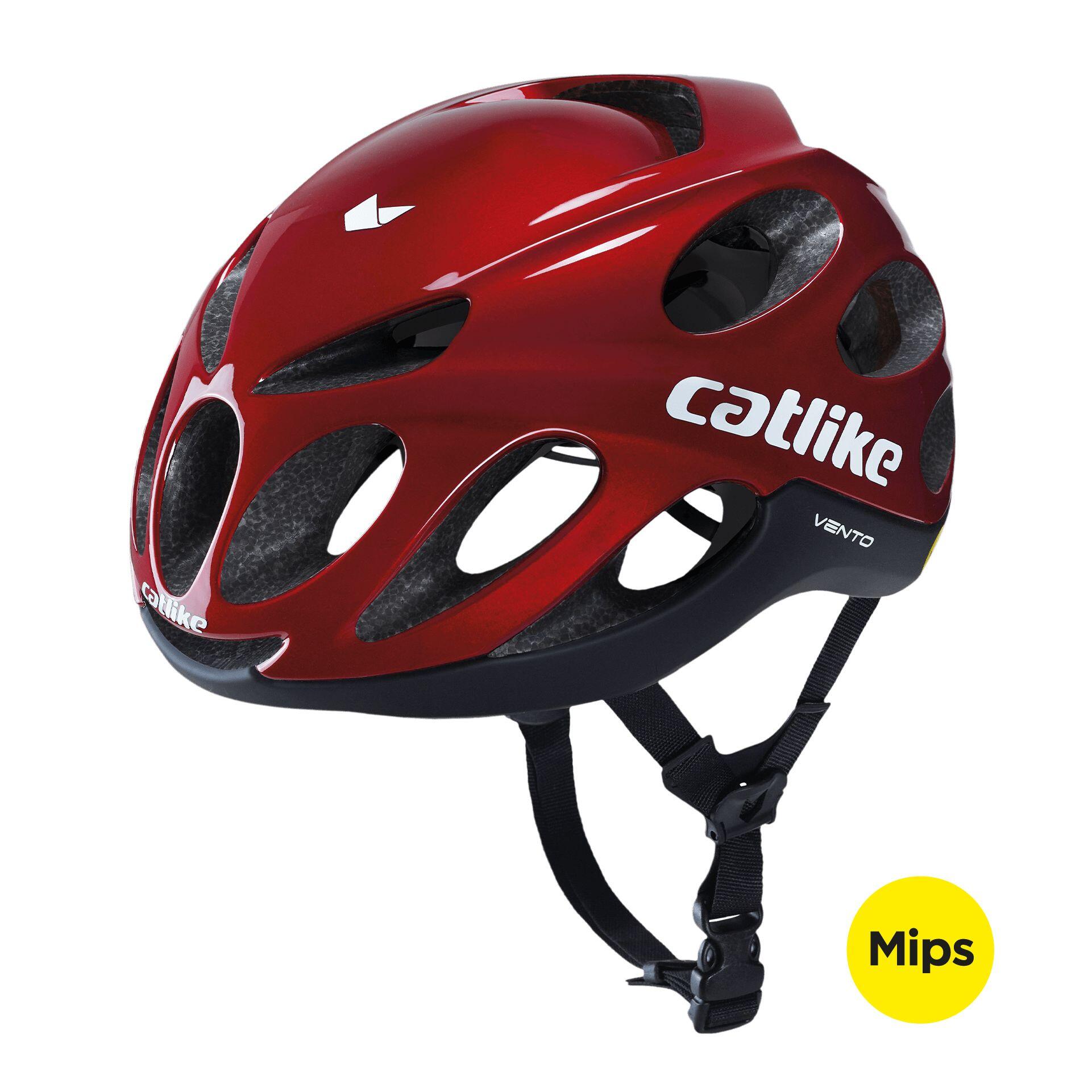 CATLIKE Capacete de Bicicleta de Estrada Vento MIPS Vermelho/Preto