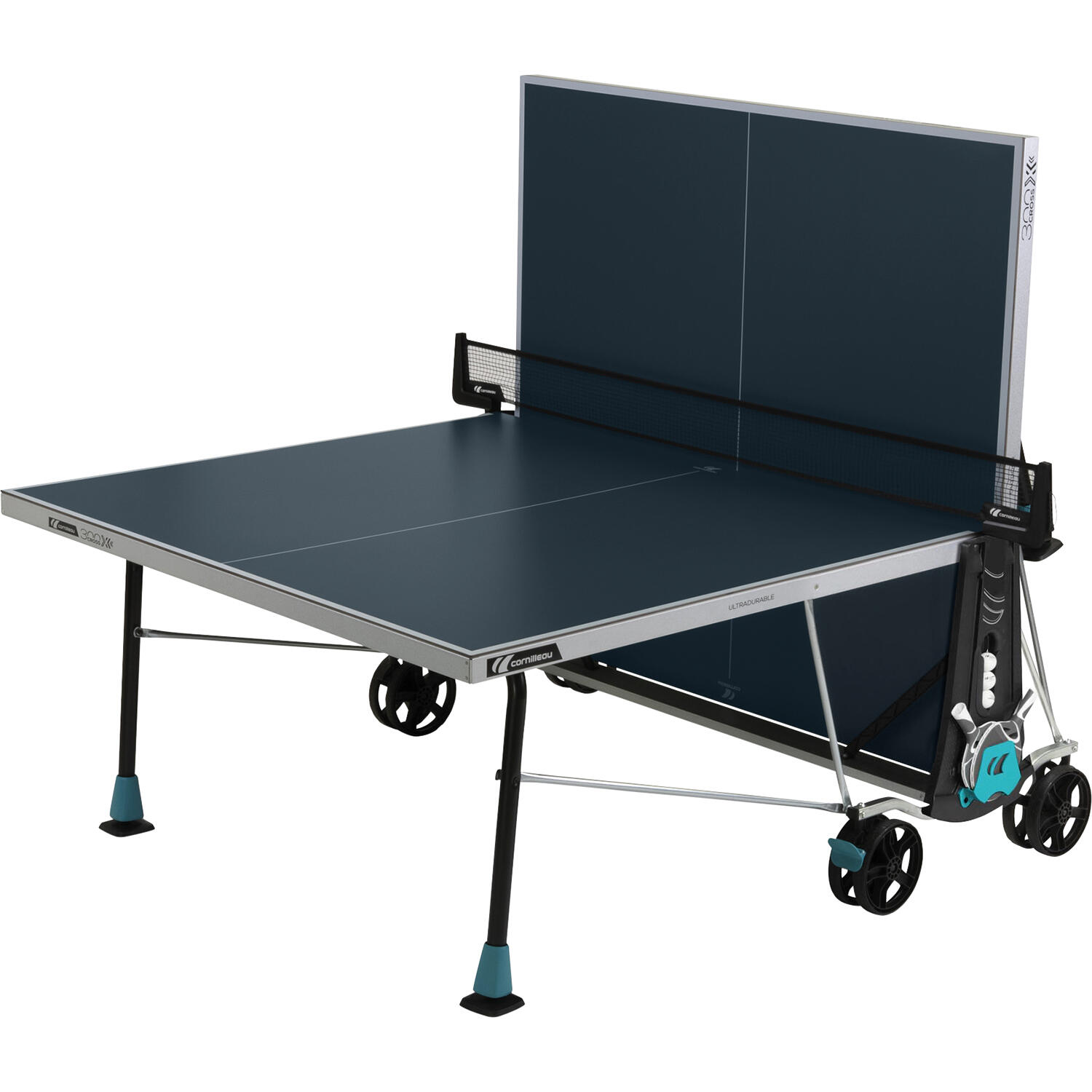300X Sport Outdoor Table Tennis Table - Blue 2/8