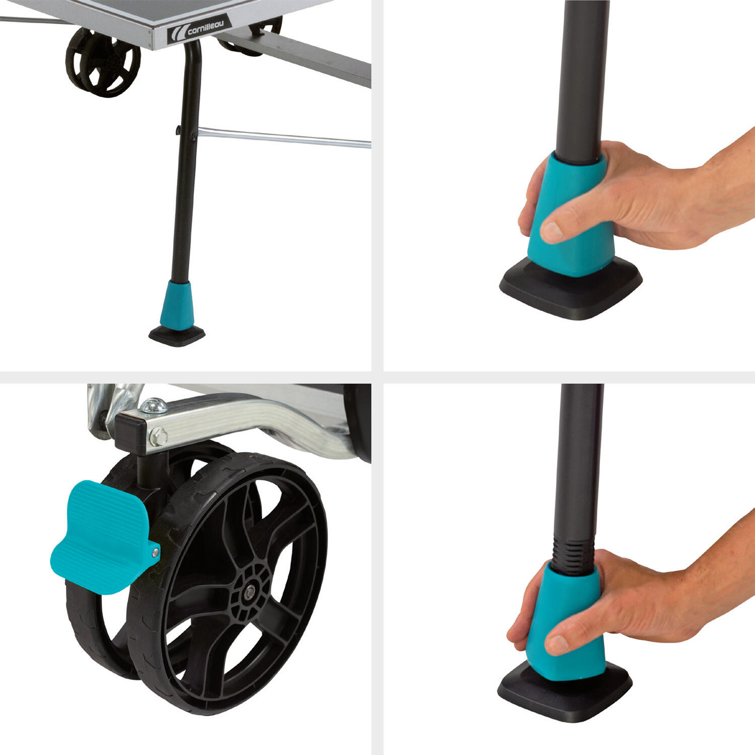 300X Sport Outdoor Table Tennis Table - Blue 4/8