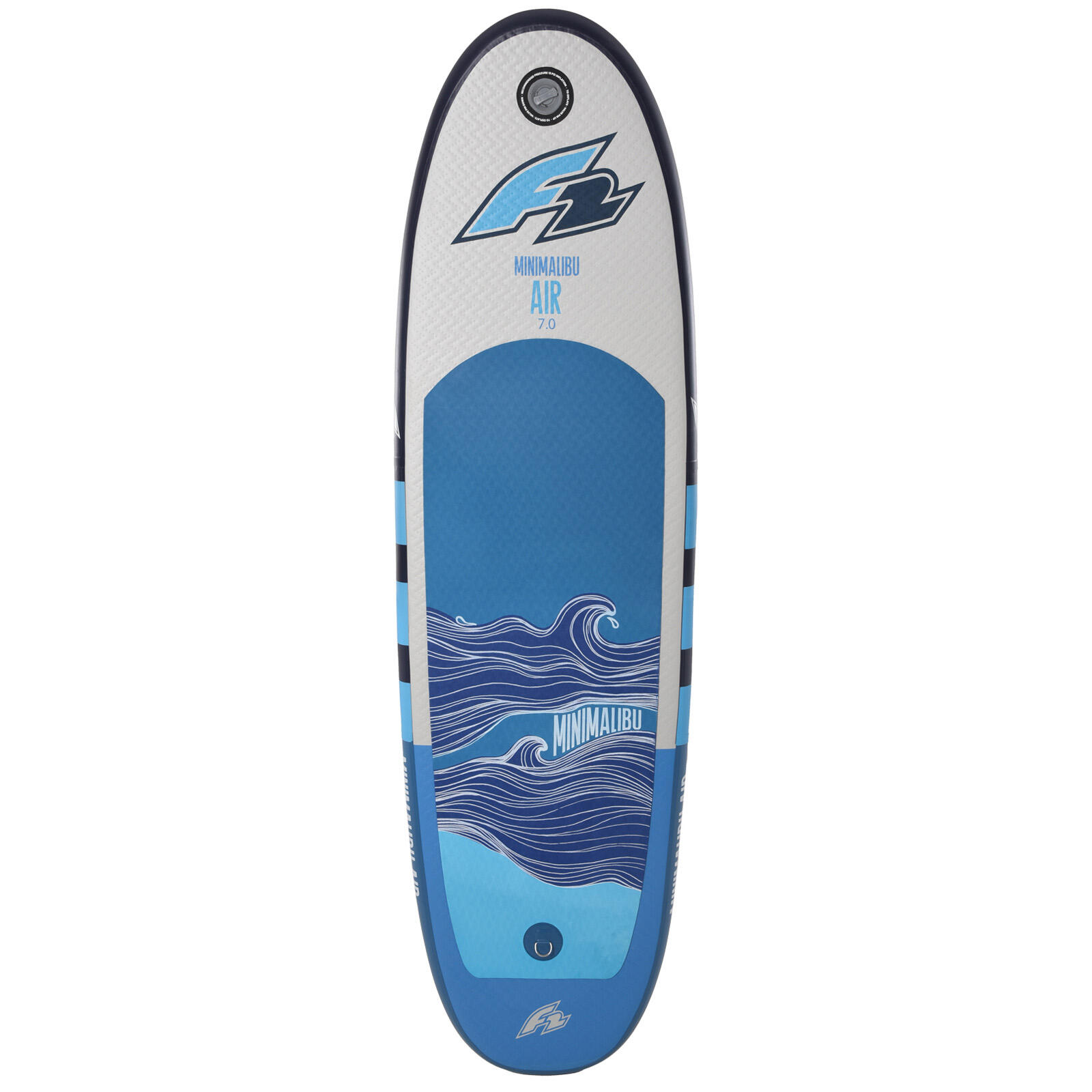 F2   Inflatable Surf Board Mini Malibu Air  7 Blau 2024/25 1/3