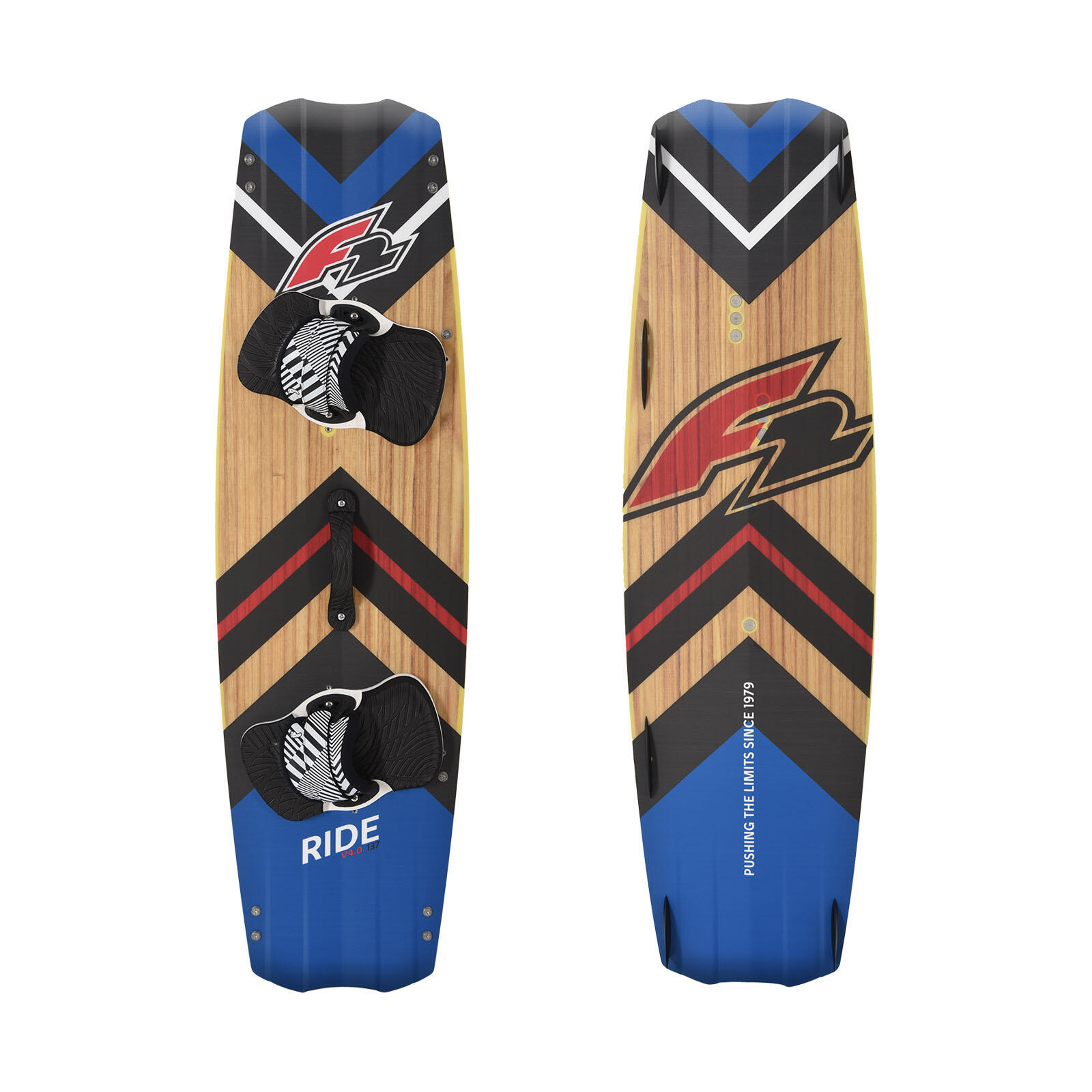 F2 F2 Marken Kiteboard Ride Wood 137 cm Blau Komplett Set 2024