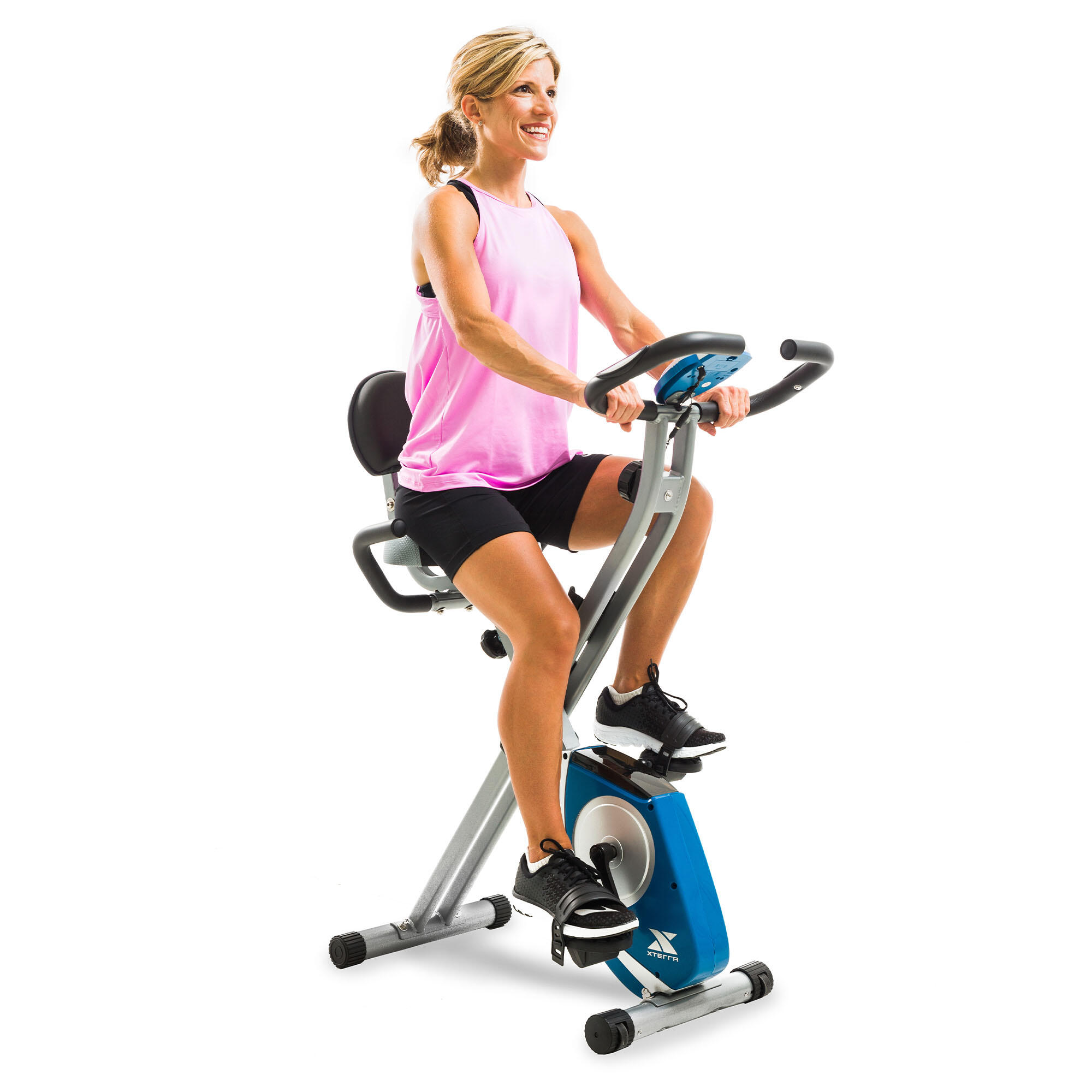 Heimtrainer FB350 - Rückenlehne & klappbar, 8 Widerstände mit Computer und Puls 5/6