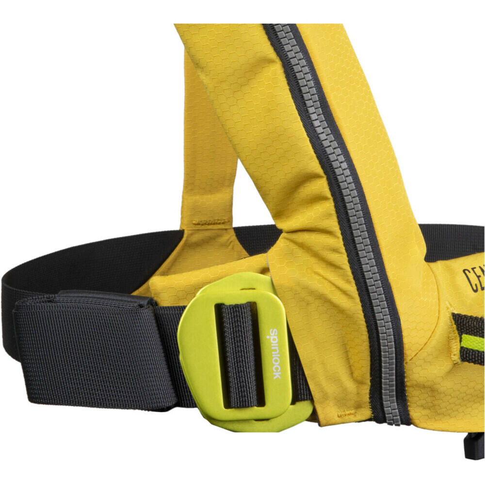 Deckvest CENTO Junior automatisch reddingsvest 150N UML Mk5 met harnas, geel 4/5
