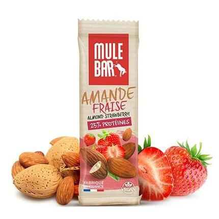 Barre protéinée aux céréales - vegan - 40g - Amande - Fraise