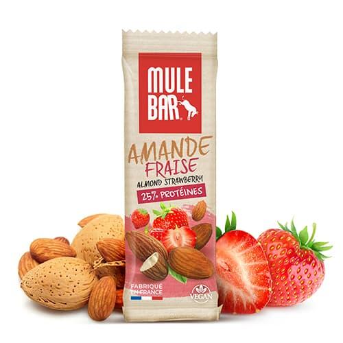 Mulebar - Barre Protéinée Aux Céréales - Vegan - 40g - Amande - Fraise - Barre Énergétique - Decathlon