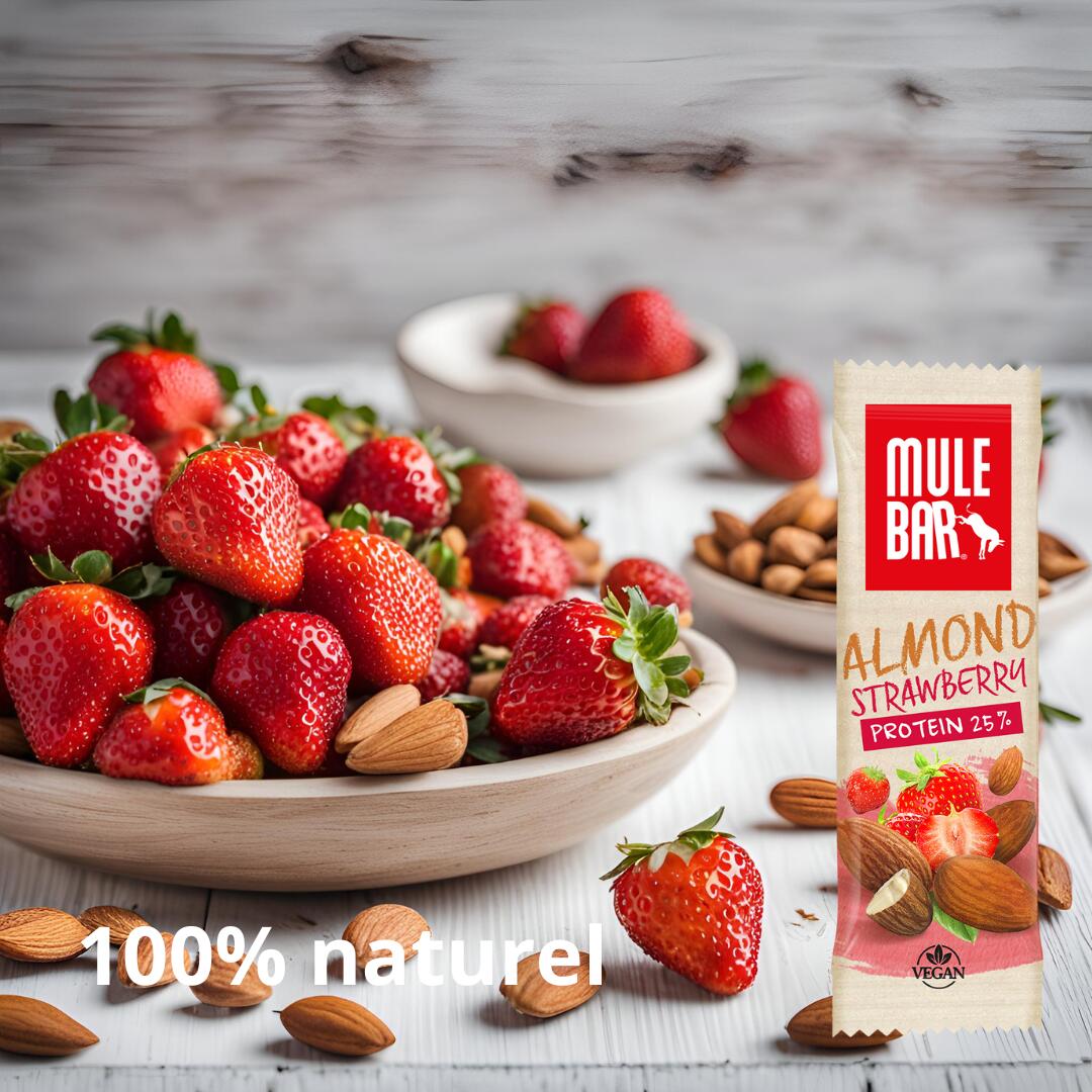 15 barres protéinées aux céréales - vegan - 40g - Amande - Fraise 6/6