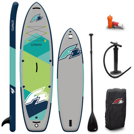 F2 Marken SUP Stand Up Paddle Board Strato 11,5 350cm 3 Finnen Grün