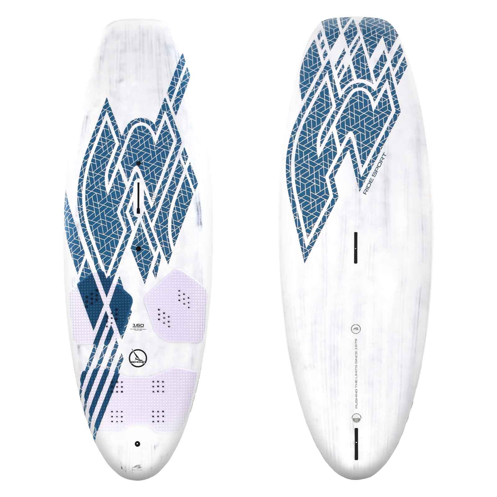 F2  Windsurfboard Ride Sport 160 l Weiss/Blau 1/2