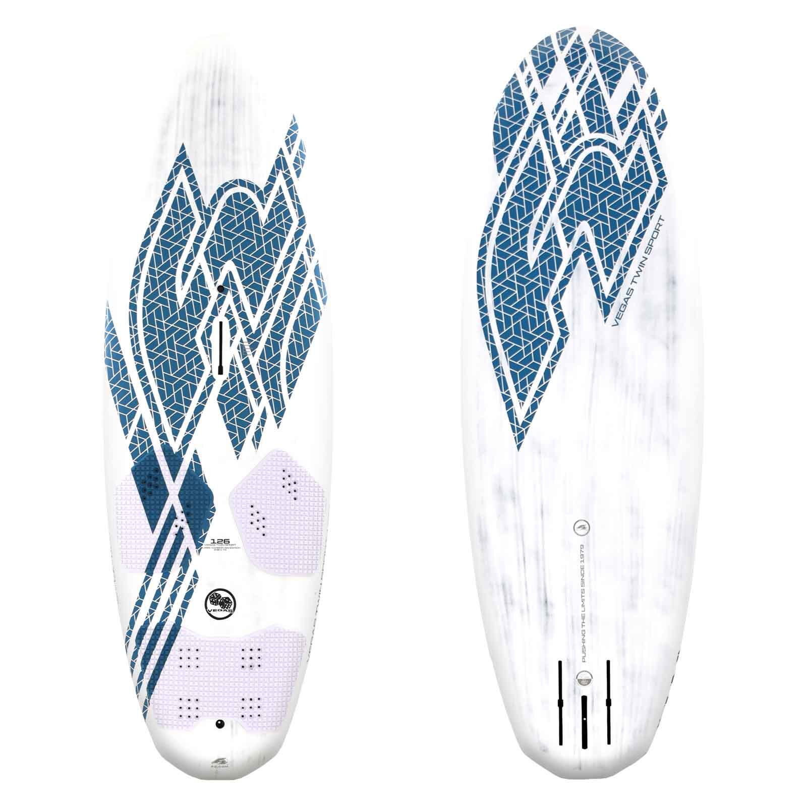 F2  Windsurfboard Vegas Twin Sport 146 l Weiss/Blau 1/2