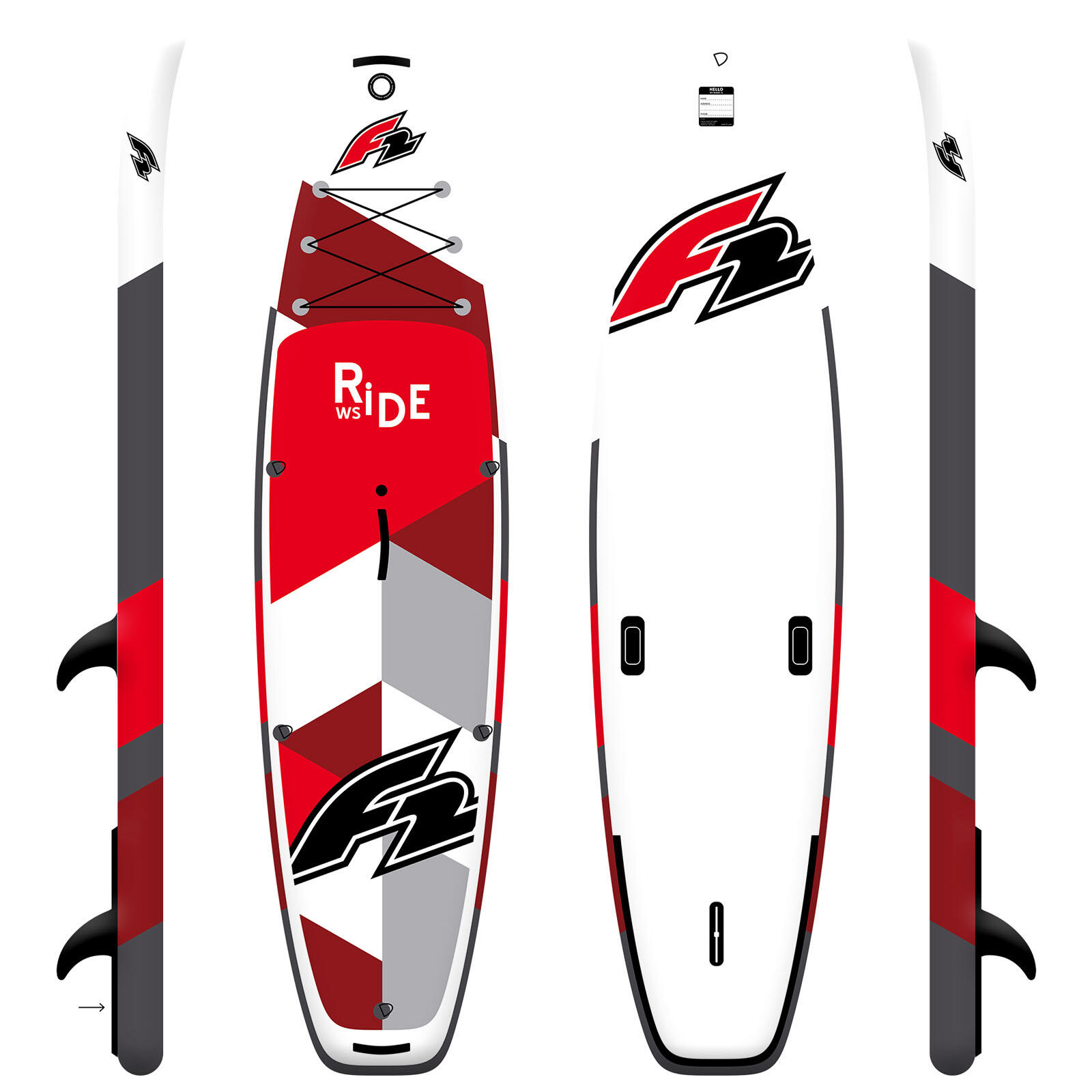 Nafukovací paddleboard SUP F2 Ride WS 10'5'' RED 2/7