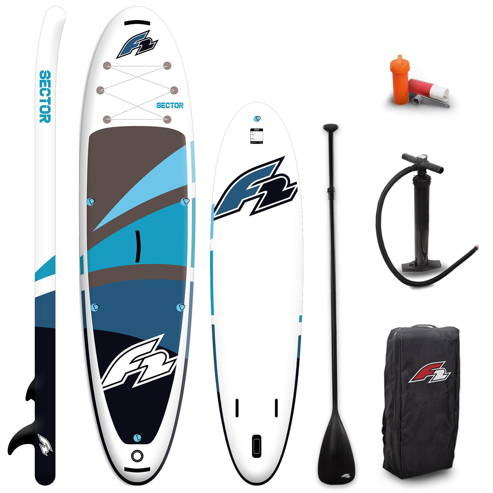 F2 F2  SUP Stand Up Paddle Board Sector  11'5''  350cm Blau 2024