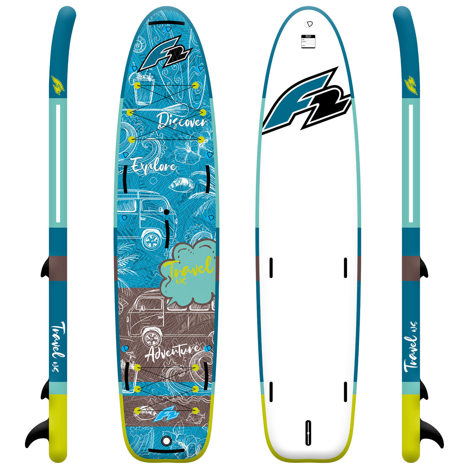 F2  SUP Stand Up Paddle Board Travel  12'0''  Blau 2/6