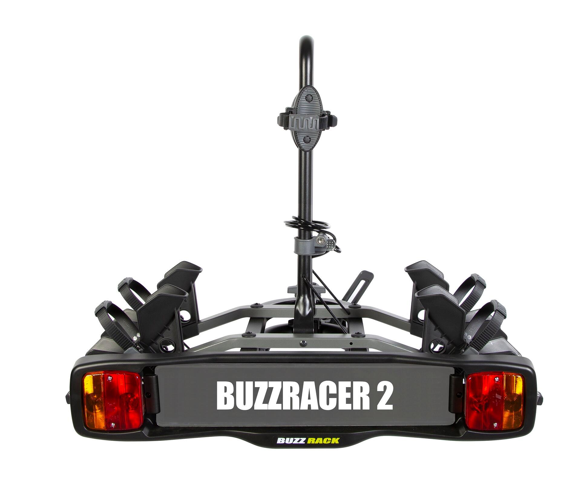 Buzzracer 2 suporte para bicicletas montado em engate para 2 bicicletas