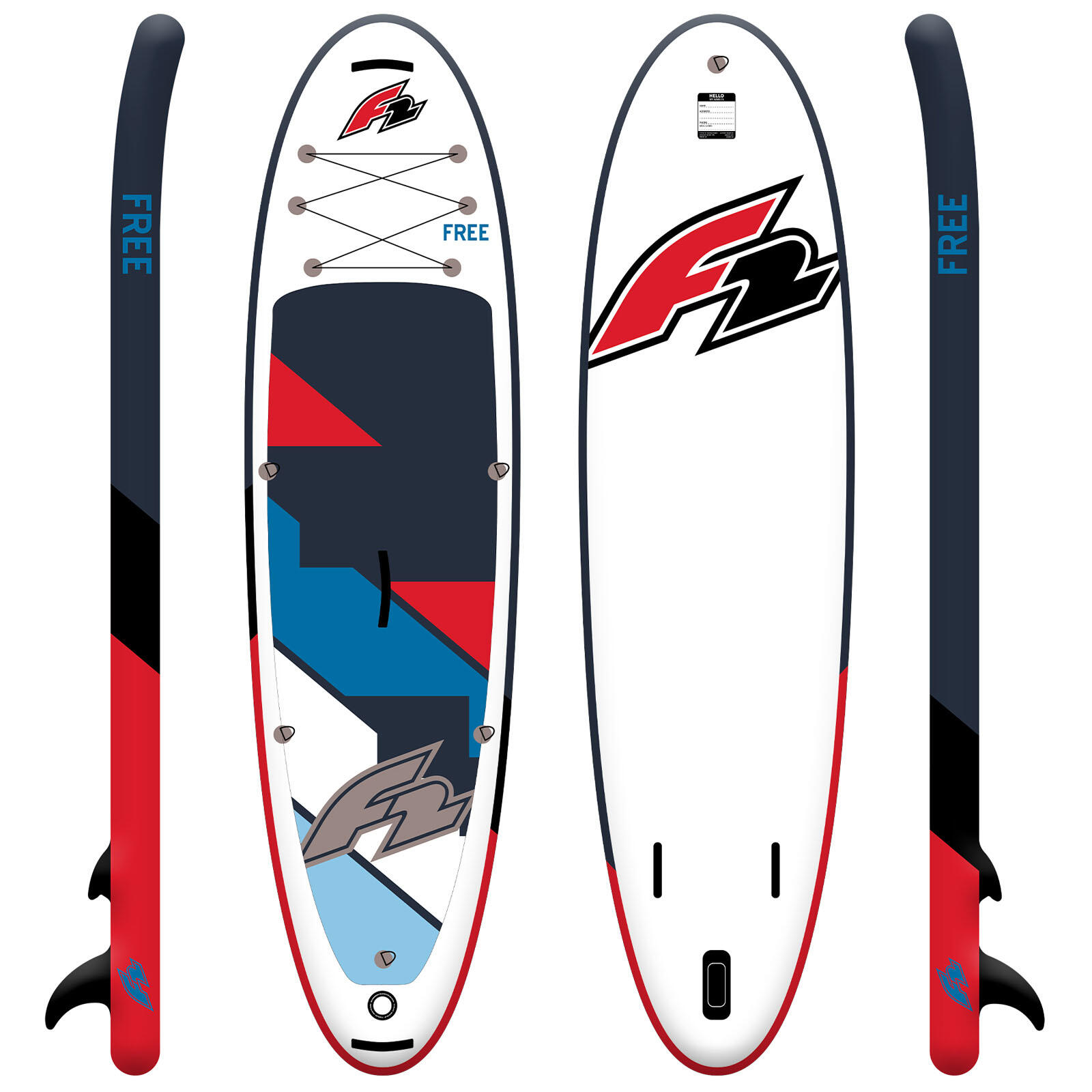 F2  SUP Stand Up Paddle Board Free Round Sail Set 10'6''  Grau 2/2
