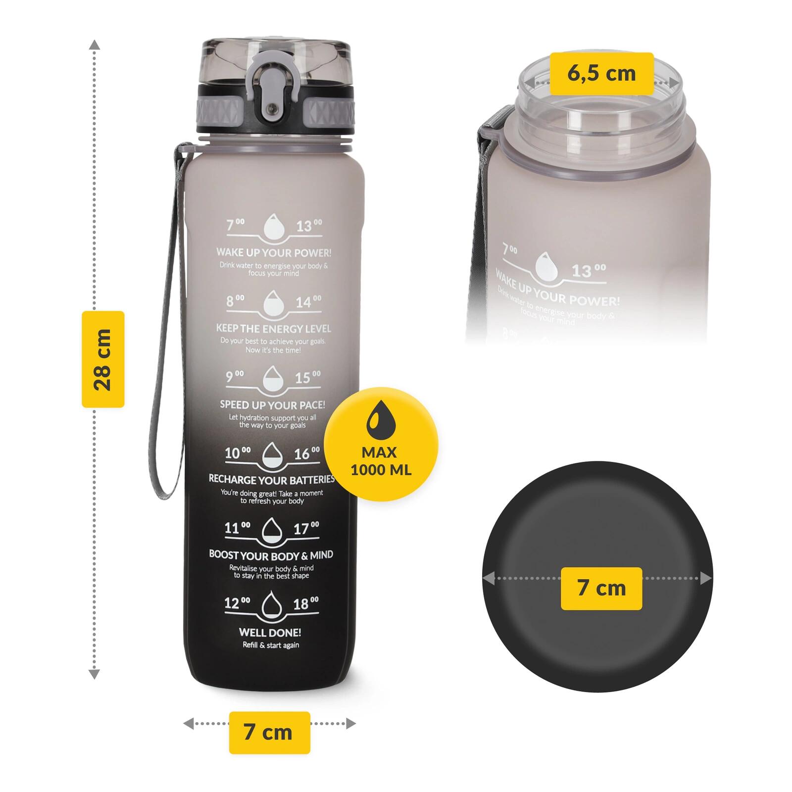Borraccia Sportiva Tritan BPA Free 1000 ml 4FIZJO per Sport e Outdoor 3/7