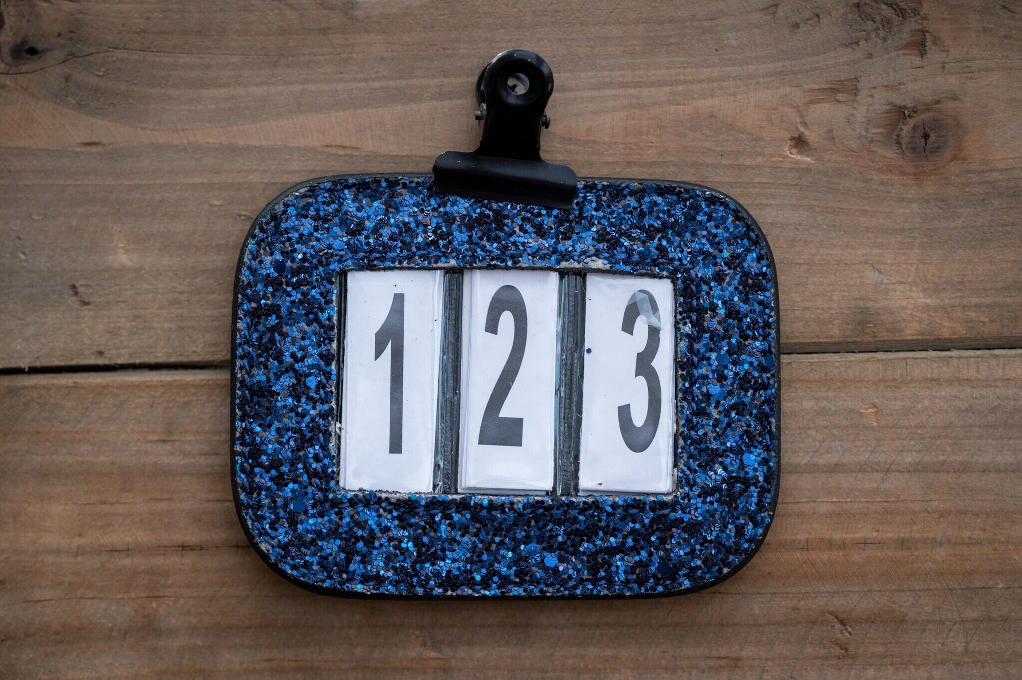 HB Hoofdstelnummers Glitter - Navy 2/3