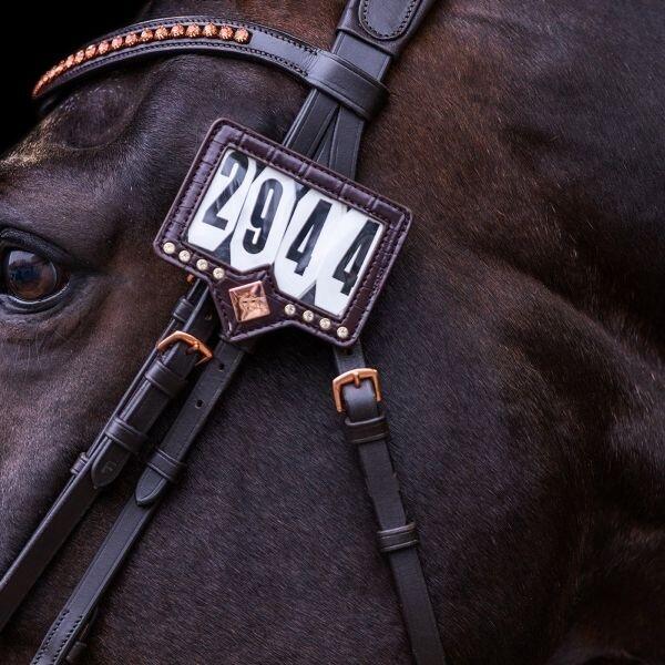 Imperial Riding Hoofdstelnummer Show & Glow - Croco Bruin 3/3