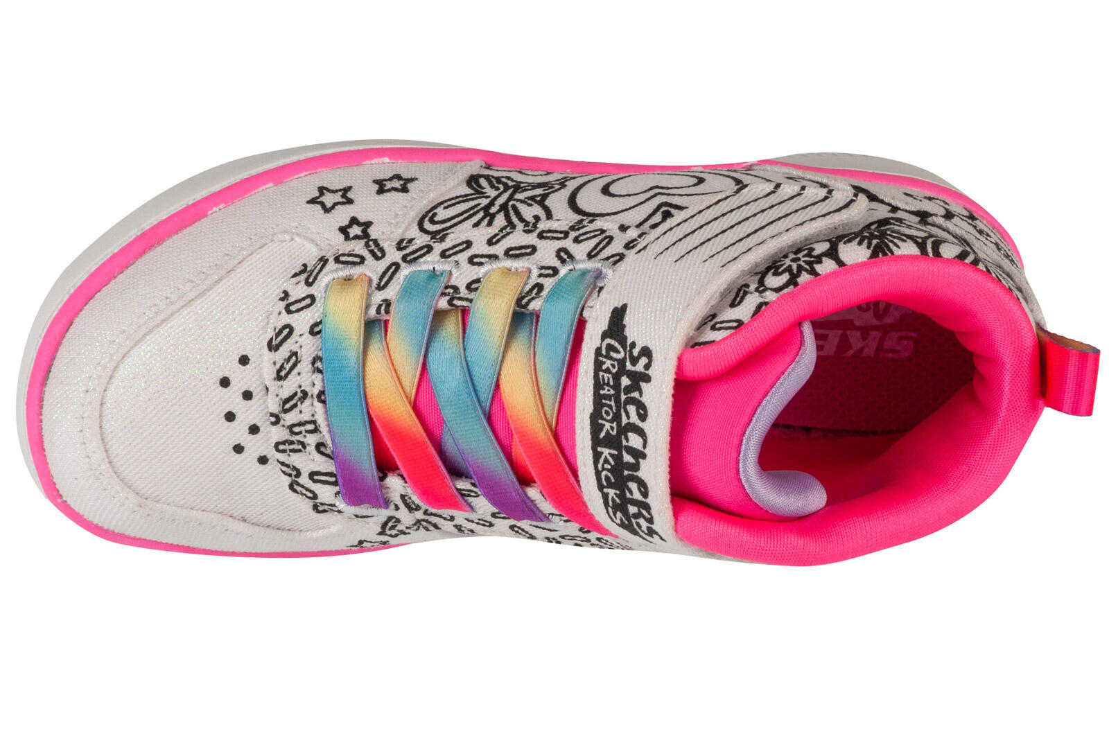 Chaussures Enfants Skechers Court 92 blanc 3/4