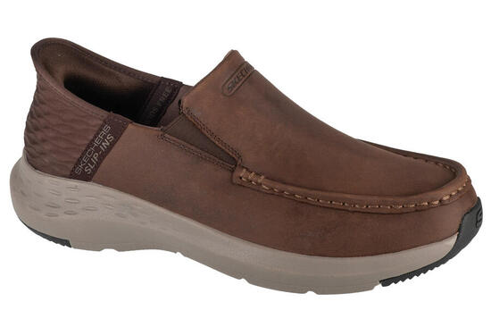 Mocassini Skechers vegan marrone comfort uomo