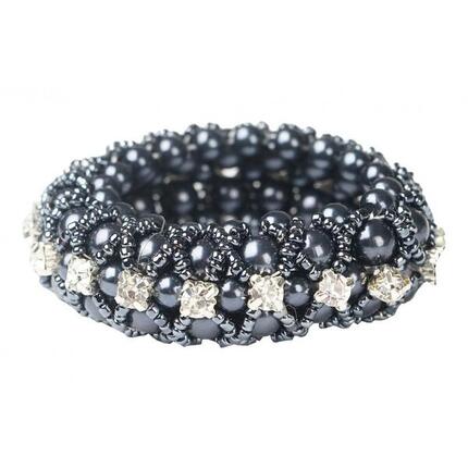 Horka Hair Elastic Perles & Strass - Bleu