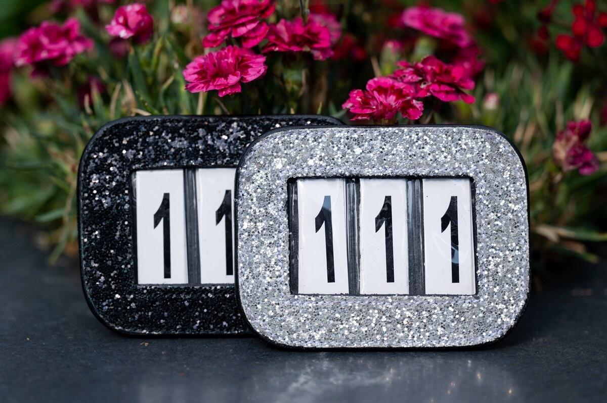 HB Bride Numéros Glitter - Argent 3/3