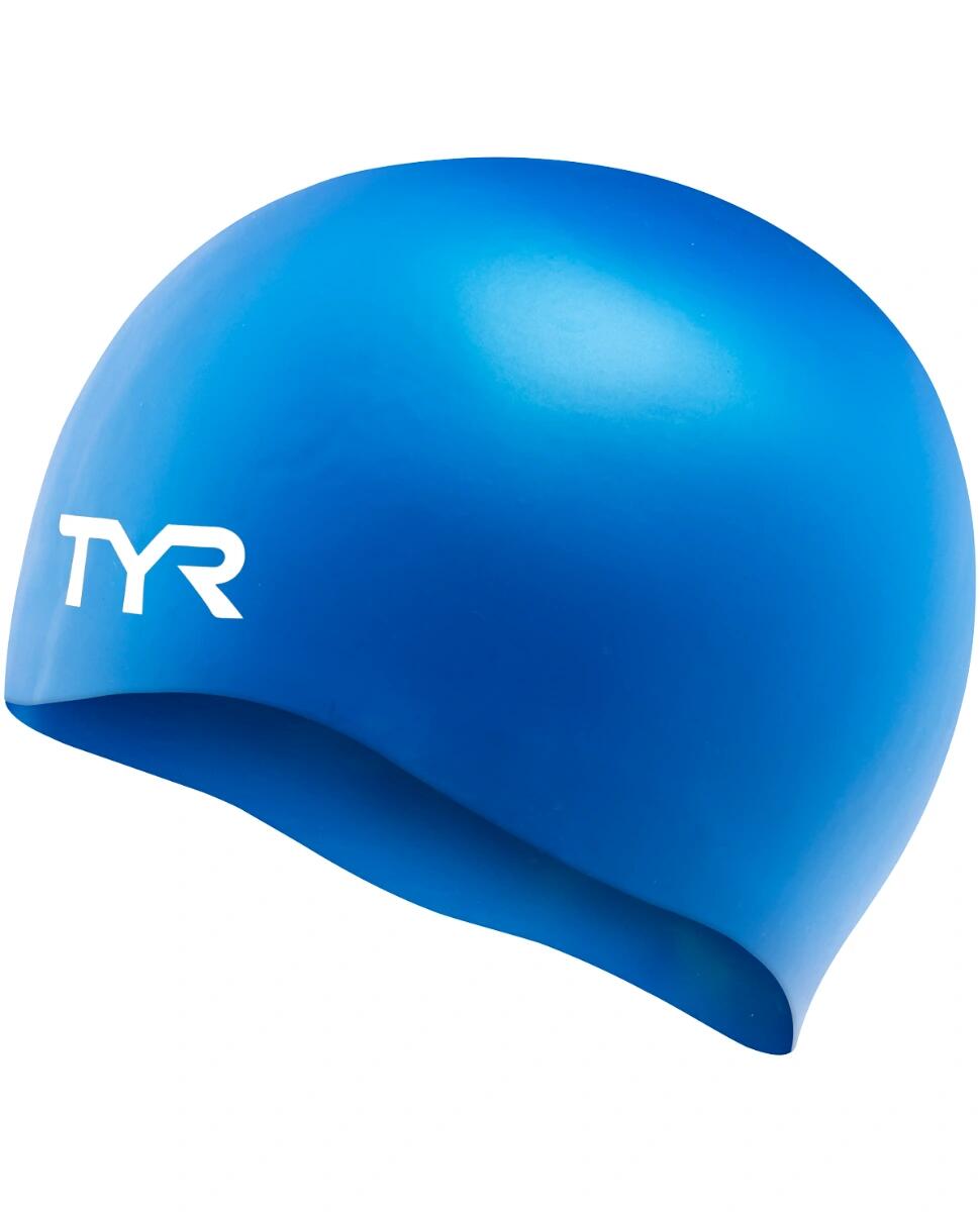 TYR Wrinkle Free Silicone Swim Caps Blue 1/3